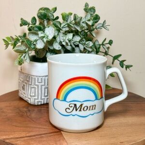 Vintage 1980s “Mom” Rainbow Mug – Customcard Japan